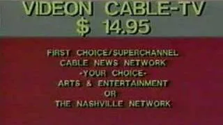 Videon Cable-tv - 1987 Pay-tv Packages
