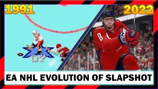 EA NHL, The Evolution of Slapshot Goal  (1991 - 2022)