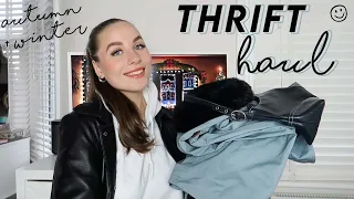 Thrifting winter TRENDS! Thrift/charity shop try on haul!!