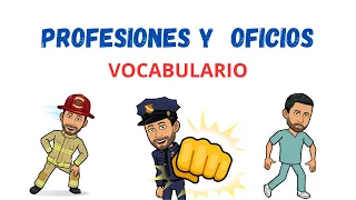 ✅Vocabulario: PROFESIONES Y OFICIOS en Español✅💯Aprender español💯 👮‍👨‍🔧👩‍⚖️👨‍✈️👷‍♂️👩‍🏫👩‍⚕️👩‍🌾👨‍🚒