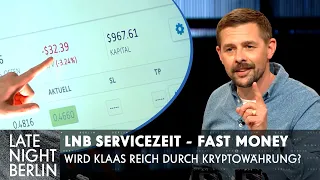 Klaas investiert live in Kryptowährung | LNB Servicezeit - Fast Money | Late Night Berlin | Pro7