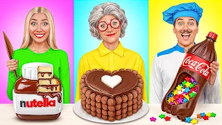 Me vs Grandma Chocolate Food Challenge | Funny Moments by Choco DO