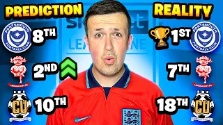 REACTING TO MY 23/24 LEAGUE ONE PREDICTIONS