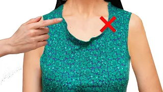 A sewing trick to downsize stretched neckline easy and simple!