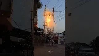 Danger Electric pole blast 😱 #shorts #information