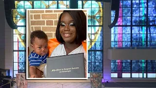 Funeral service for murdered mother and 2-year-old son