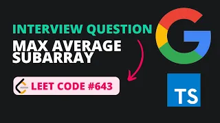 Maximum Average Subarray - Sliding Window - Leet Code 643 - TypeScript