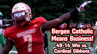 Bergen Catholic 49 Cardinal Gibbons (NC) 14 | Week 0 Highlights | Defense Dominates in Opener!