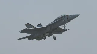 F-18 Super Hornet Tactical Demonstration. Sacramento Airshow. Sunday. 4K 60fps. 2023