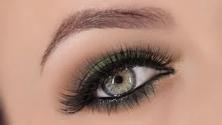 Green & Gold Smokey Eye Makeup Tutorial
