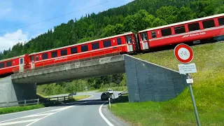 Driving in Switzerland | St Moritz to Davos via Fluelapass, Swiss Alps 🇨🇭