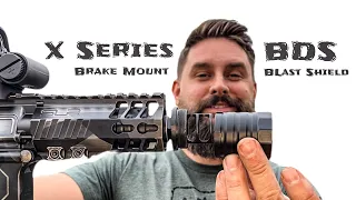 X Series Muzzle Device and BDS Blast Shield