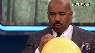 Steve Harvey And Miss USA Inhale Balloon Helium Together