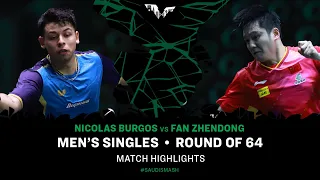 Nicolas Burgos vs Fan Zhendong | MS R64 | Saudi Smash 2024