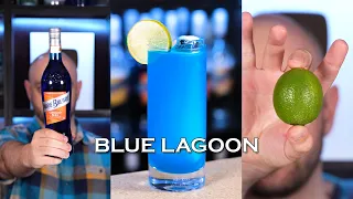 The most popular blue cocktail in the world 💙 Blue Lagoon #shorts