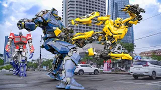 Transformers: Rise of The Beasts - Optimus Prime & Bumblebee vs Jaeger Gipsy - Super Robot War