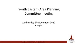 09/11/2022 - South Eastern Area Planning Committee meeting