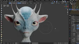 Alien Head Sculpting | Blender