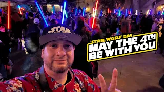 May The 4th be with you 2024 + Fire of the Rising Moons full Firework show | Disneyland