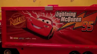 Unboxing chat and haul mack with Lightning mcqueen productions