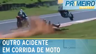 Outro piloto de motocicleta sofre grave acidente durante prova | Primeiro Impacto (29/08/23)