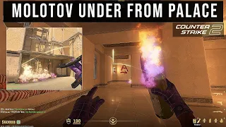 CS2 | Mirage: How To Molotov A Site under from INSIDE Palace