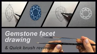 How to draw gemstone facets-Marquise, Oval, Pear, Round