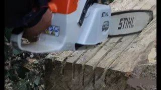 Awesome skill, log to lumber with a chainsaw.