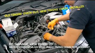 Timing chain replace on mercedes benz ML320cdi w164