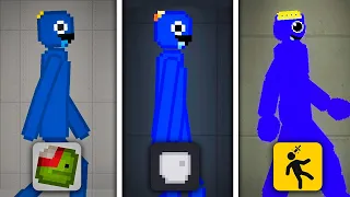 BLUE RAINBOW FRIEND PEOPLE PLAYGROUND vs MELON PLAYGROUND vs REGULAR HUMAN WORKSHOP