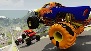 Epic High Speed Monster Truck Jump And Crashes #40 | BeamNG Drive | BeamNG ASna