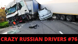 RUSSIAN DASHCAM- Crazy Drivers Car Crash Compilation #76