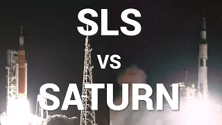 Artemis vs Saturn V Liftoff Comparison - SLS, Apollo, Launch, Camera Views, NASA, Apollo 17