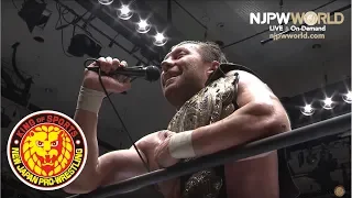 Omega speaks with a champion pride and dignity in Japanese to the Korakuen faithful!!