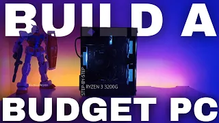 HOW to BUILD a BUDGET GAMING PC - AMD Ryzen 3 3200G Gigabyte A320M Gskill 16gb Ram Radeon Vega 8