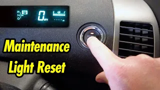 How To Reset Your Toyota Prius Maintenance Light in 39.5 Seconds