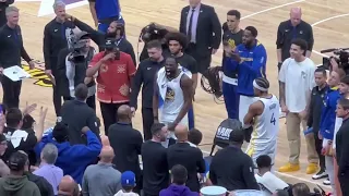 Draymond Green started yelling back at Kings fans during the review