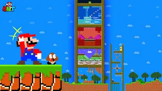 Super Mario Bros. but Mario and the Ladder of Worlds | Game Animation