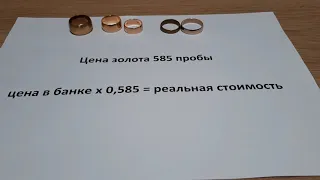 Сколько стоит грамм золота 585 пробы