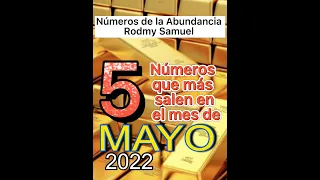 5 números que más salen en el mes de Mayo del 2022💰💰🍀números para hoy 💰🍀