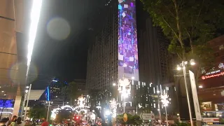 Christmas light show at Mandarin Orchard Hotel Singapore (18 Dec 2021)