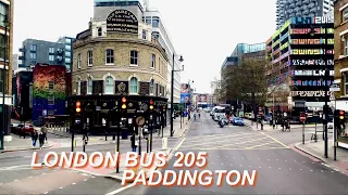 London Bus Rides 🇬🇧 Route 205 🚍 Paddington Station To Liverpool Street Station