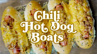 Chili Hot Dog Boats