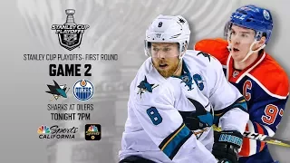 San Jose Sharks vs. Edmonton Oilers. Game 2 (14.04.2017) Highlights