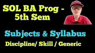 SOL BA Prog Fifth Semester subjects and Syllabus 2022 | Ameeninfo