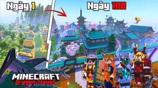 100 NGÀY TRỞ THÀNH THỢ SĂN RỒNG TRONG MINECRAFT CÙNG ĐỒNG ĐỘI - XÂY DỰNG ĐẾ CHẾ NHẬT BẢN