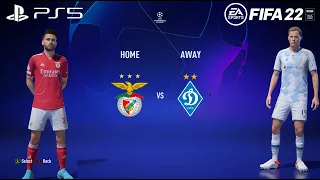 FIFA 22 PS5 | Benfica vs Dynamo Kiev | Champions League|  Full Match