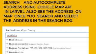 Integrate Google address search functionality in Laravel 10 | Search a city, country or an address