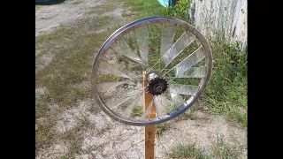 Ветряк из велосипедного колеса. Какой нужен ветер. Первые испытания.