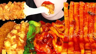 ASMR MOZZARELLA CORN DOGS, SPICY MARA NOODLES TTEOKBOKKI 모짜렐라 핫도그, 마라 떡볶이 먹방 EATING SOUNDS MUKBANG